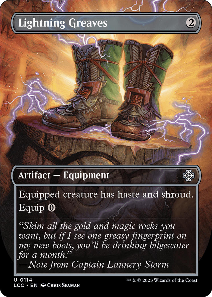 Lightning Greaves (Borderless) [The Lost Caverns of Ixalan Commander] | Boutique FDB TCG