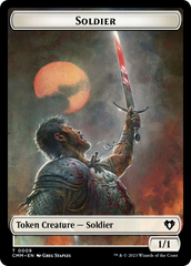 Soldier (0009) // Daretti, Scrap Savant Emblem Double-Sided Token [Commander Masters Tokens] | Boutique FDB TCG