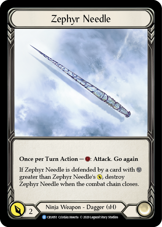Zephyr Needle [CRU051] (Crucible of War)  1st Edition Cold Foil | Boutique FDB TCG