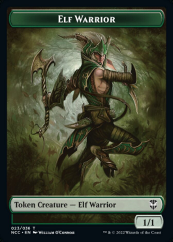 Elf Warrior // Wurm Double-Sided Token [Streets of New Capenna Commander Tokens] | Boutique FDB TCG