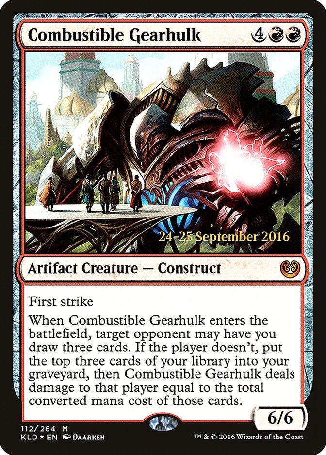 Combustible Gearhulk [Kaladesh Prerelease Promos] | Boutique FDB TCG