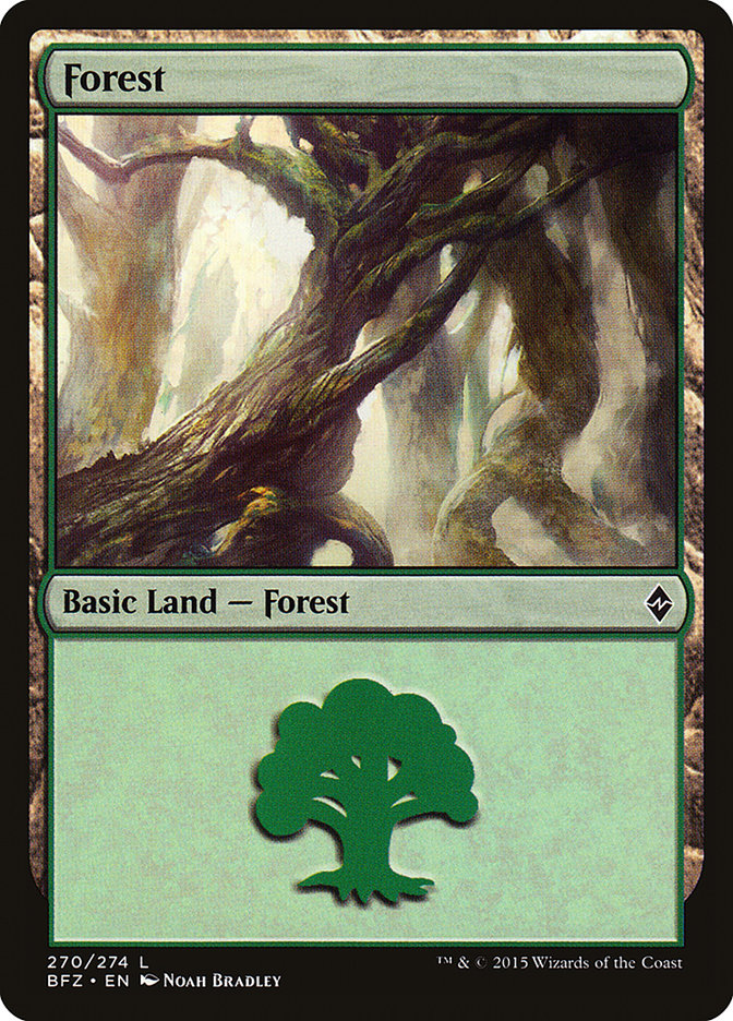 Forest (270a) [Battle for Zendikar] | Boutique FDB TCG