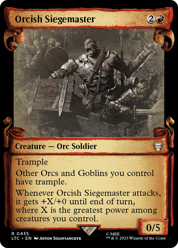 Orcish Siegemaster [The Lord of the Rings: Tales of Middle-Earth Commander Showcase Scrolls] | Boutique FDB TCG