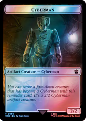 Warrior // Cyberman Double-Sided Token (Surge Foil) [Doctor Who Tokens] | Boutique FDB TCG