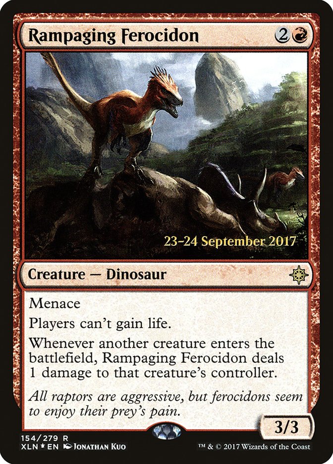 Rampaging Ferocidon [Ixalan Prerelease Promos] | Boutique FDB TCG