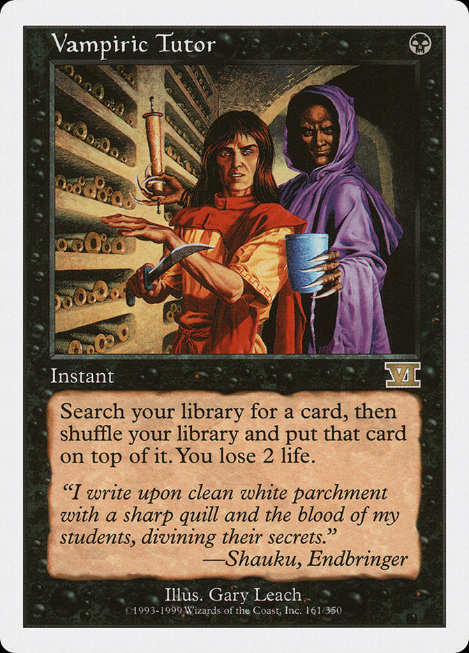 Vampiric Tutor [Classic Sixth Edition] | Boutique FDB TCG