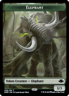 Elephant // Marit Lage Double-Sided Token [Dominaria Remastered Tokens] | Boutique FDB TCG