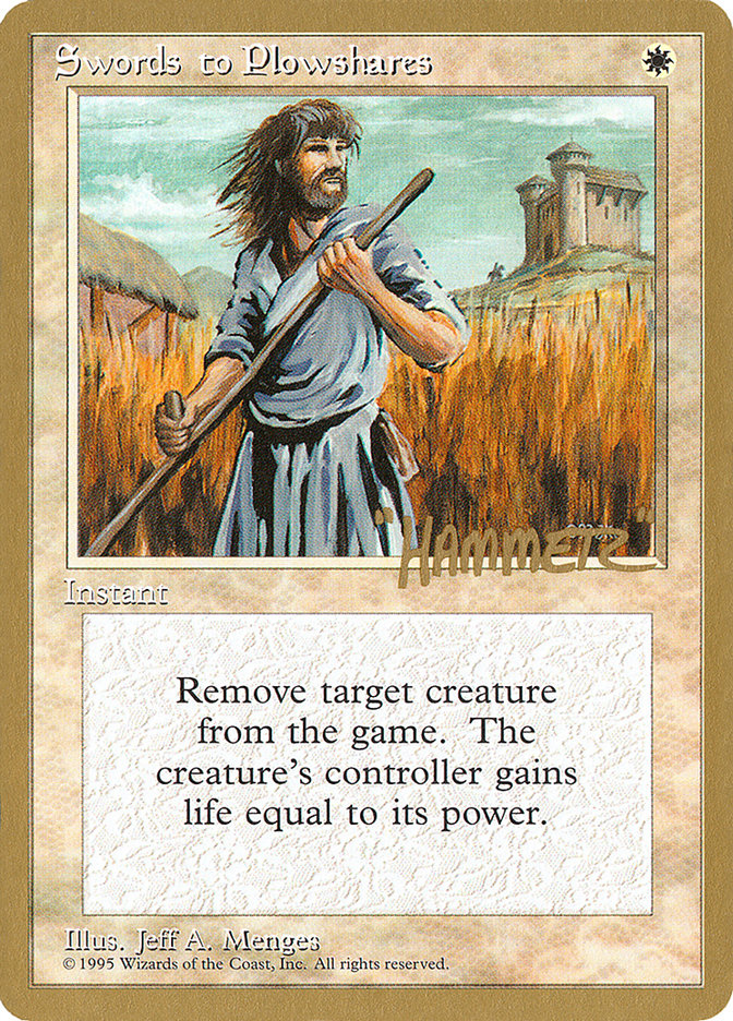 Swords to Plowshares (Shawn "Hammer" Regnier) [Pro Tour Collector Set] | Boutique FDB TCG