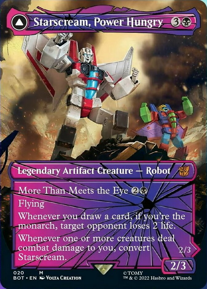 Starscream, Power Hungry // Starscream, Seeker Leader (Shattered Glass) [Transformers] | Boutique FDB TCG