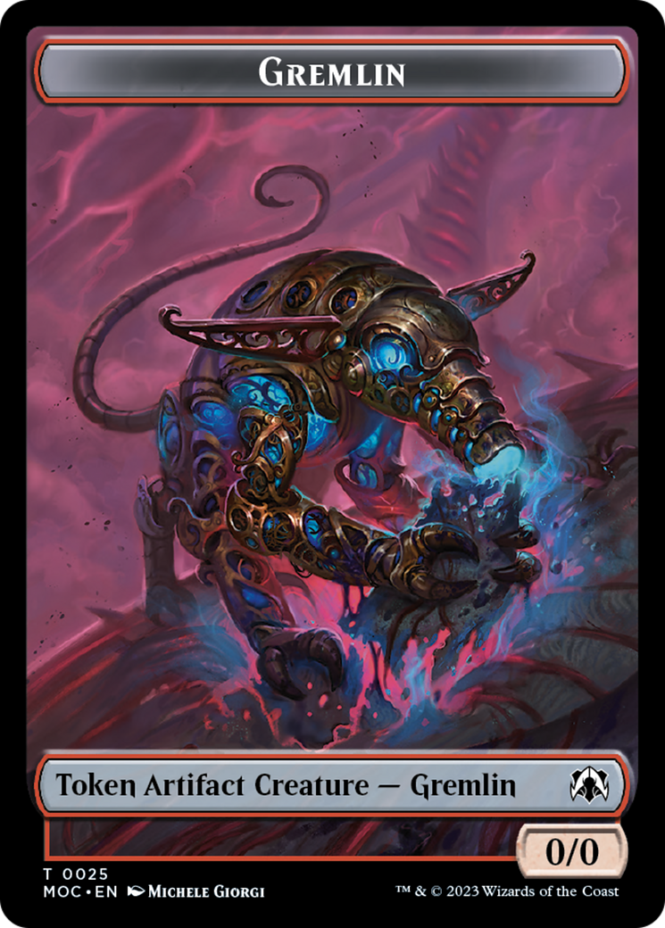 Treasure // Gremlin Double-Sided Token [March of the Machine Commander Tokens] | Boutique FDB TCG