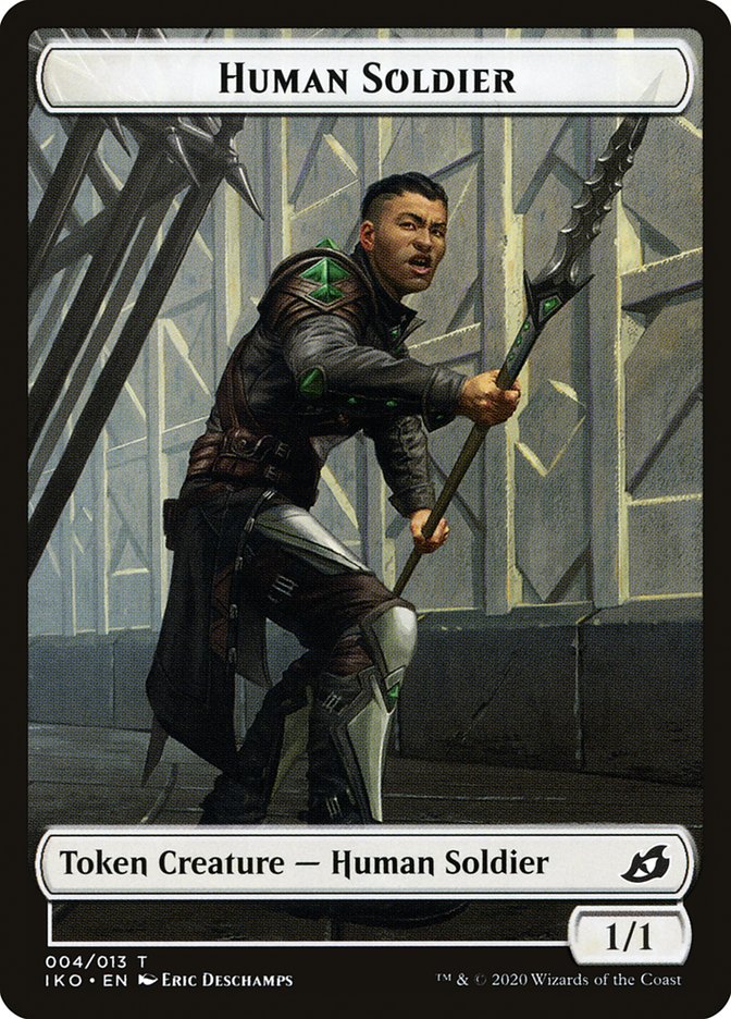 Beast // Human Soldier (004) Double-Sided Token [Ikoria: Lair of Behemoths Tokens] | Boutique FDB TCG