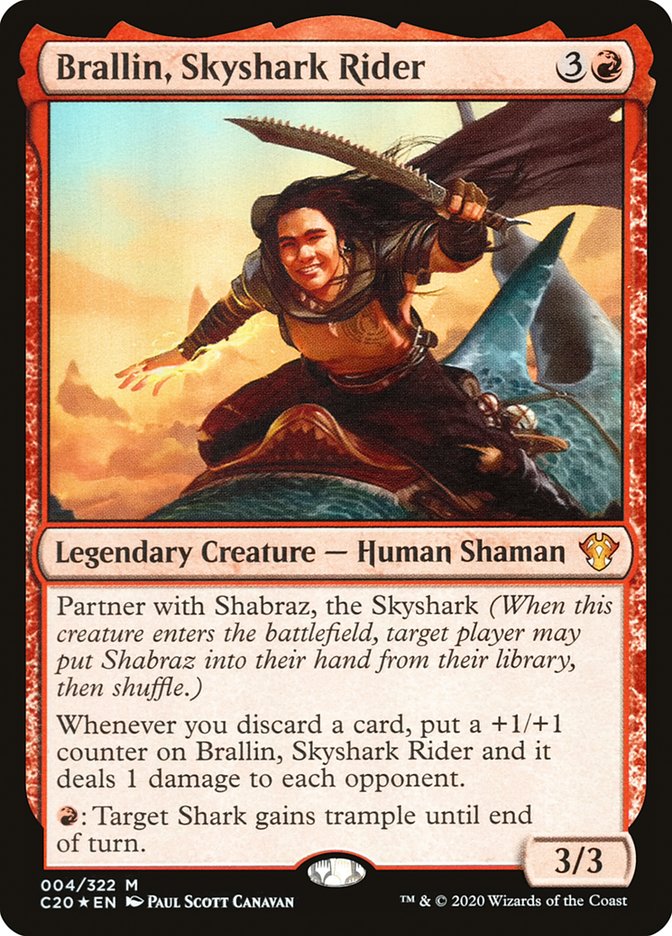 Brallin, Skyshark Rider [Commander 2020] | Boutique FDB TCG