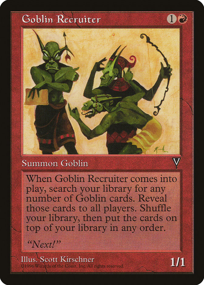 Goblin Recruiter [Visions] | Boutique FDB TCG