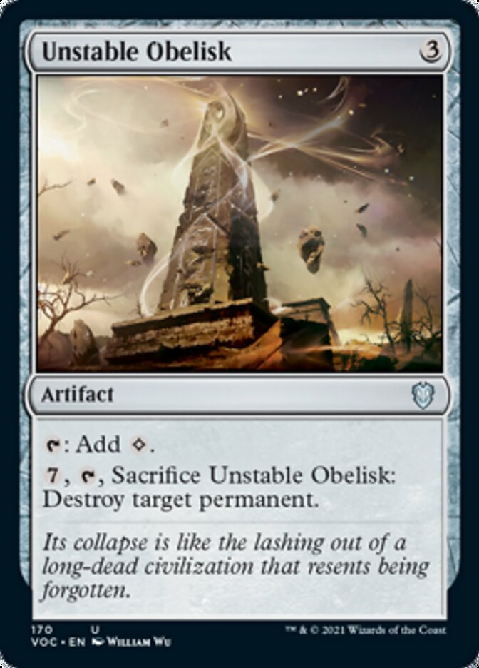 Unstable Obelisk [Innistrad: Crimson Vow Commander] | Boutique FDB TCG