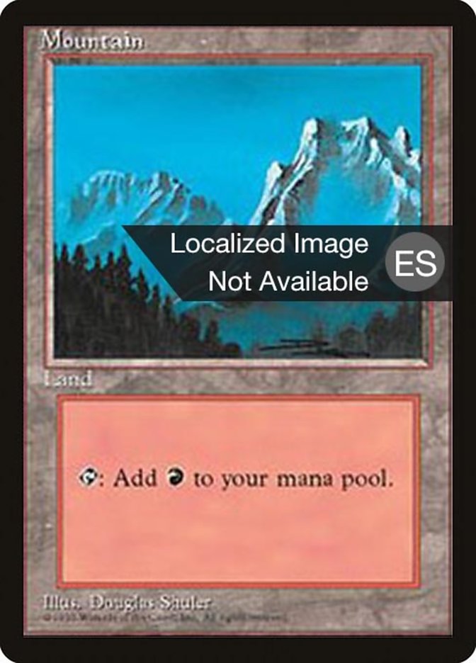 Mountain (B) [Fourth Edition (Foreign Black Border)] | Boutique FDB TCG