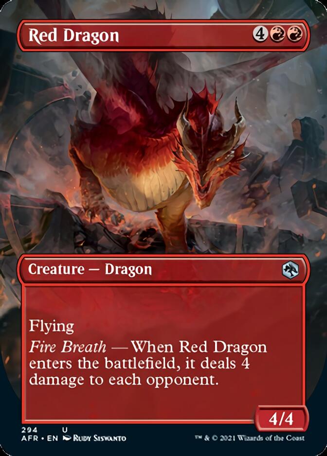 Red Dragon (Borderless Alternate Art) [Dungeons & Dragons: Adventures in the Forgotten Realms] | Boutique FDB TCG
