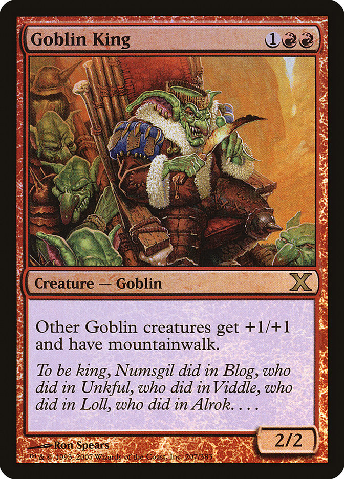 Goblin King (Premium Foil) [Tenth Edition] | Boutique FDB TCG