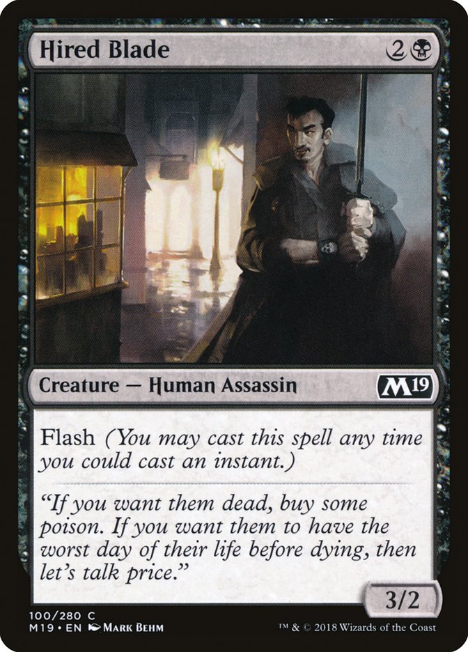 Hired Blade [Core Set 2019] | Boutique FDB TCG