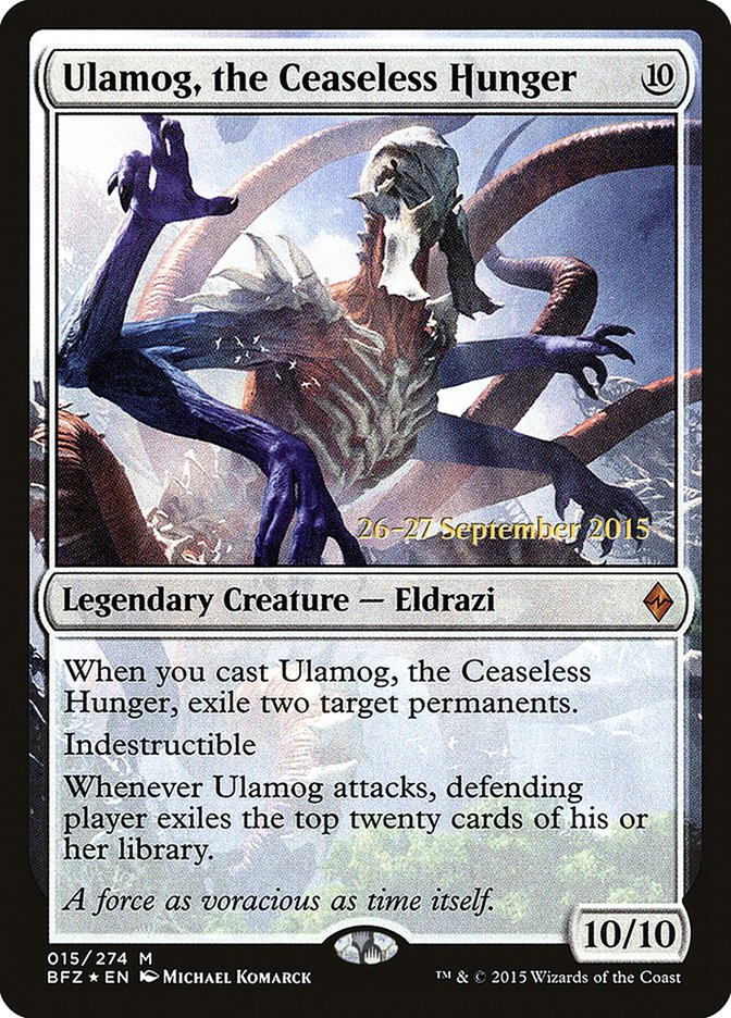 Ulamog, the Ceaseless Hunger [Battle for Zendikar Prerelease Promos] | Boutique FDB TCG