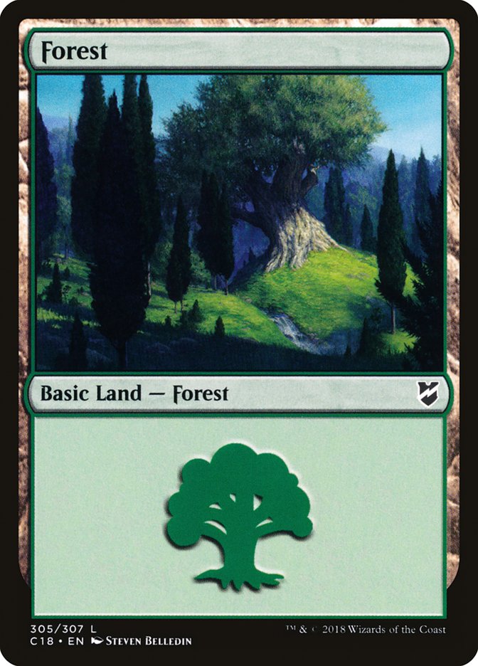 Forest (305) [Commander 2018] | Boutique FDB TCG