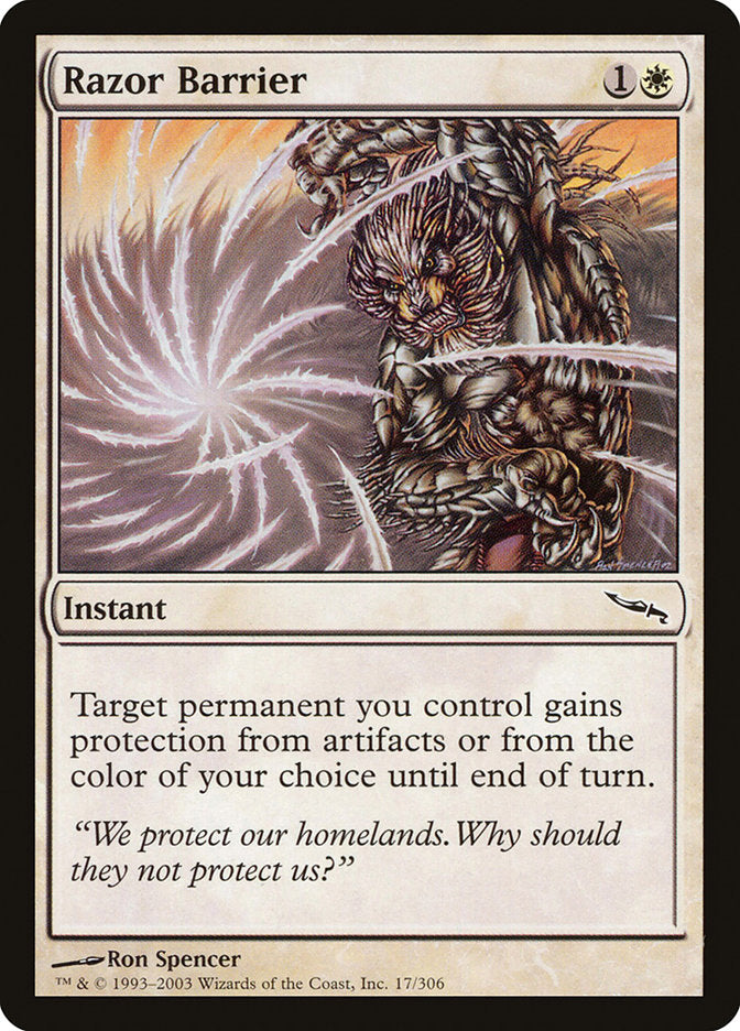 Razor Barrier [Mirrodin] | Boutique FDB TCG