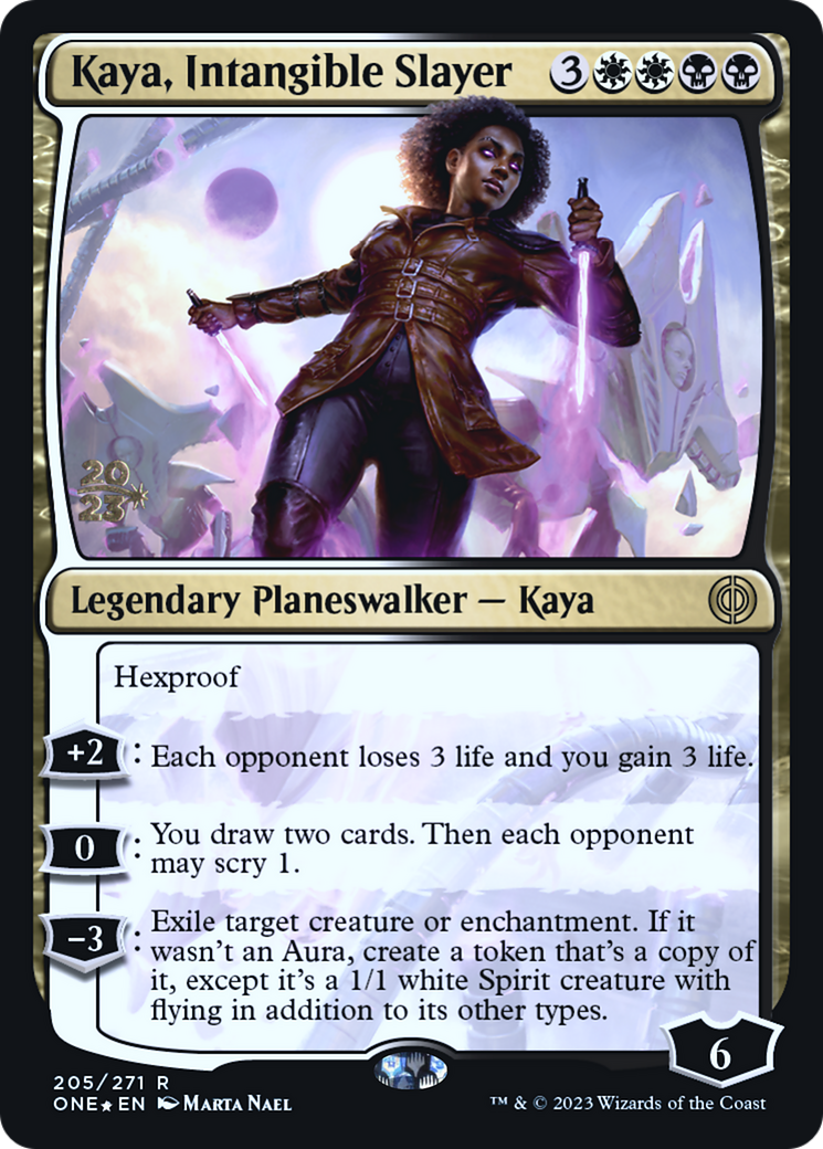 Kaya, Intangible Slayer [Phyrexia: All Will Be One Prerelease Promos] | Boutique FDB TCG