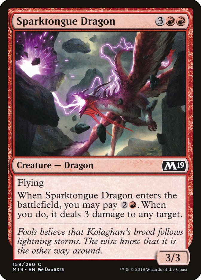 Sparktongue Dragon [Core Set 2019] | Boutique FDB TCG