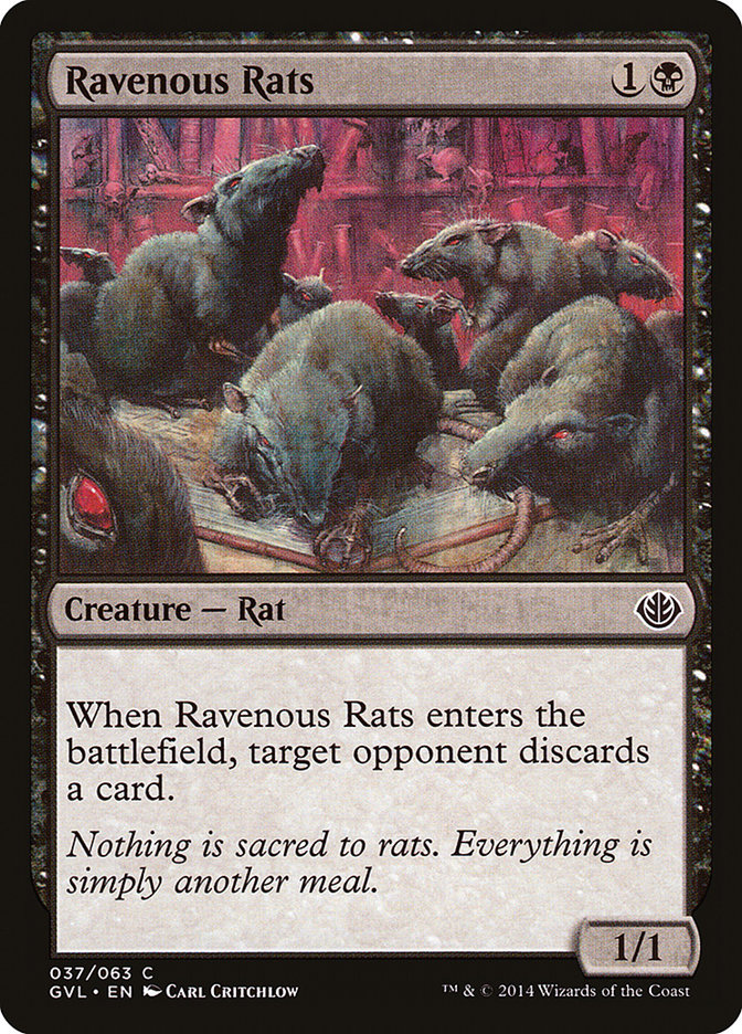 Ravenous Rats (Garruk vs. Liliana) [Duel Decks Anthology] | Boutique FDB TCG