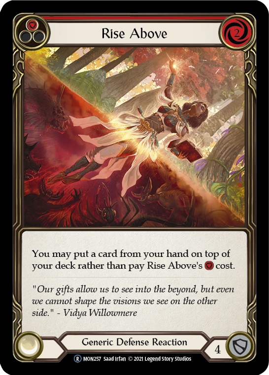 Rise Above (Red) [U-MON257] (Monarch Unlimited)  Unlimited Normal | Boutique FDB TCG