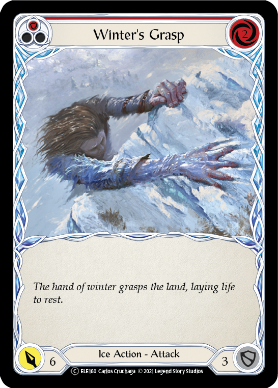 Winter's Grasp (Red) [U-ELE160] (Tales of Aria Unlimited)  Unlimited Normal | Boutique FDB TCG