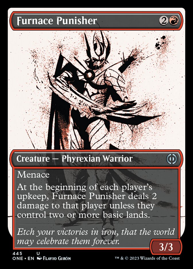 Furnace Punisher (Showcase Ichor Step-and-Compleat Foil) [Phyrexia: All Will Be One] | Boutique FDB TCG