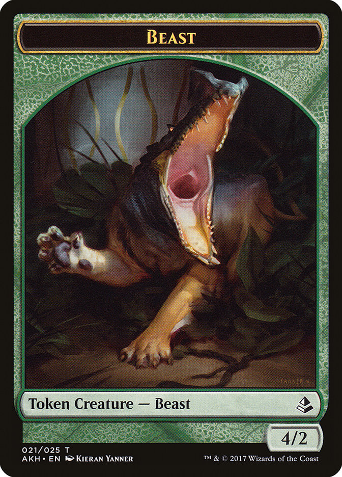 Beast Token [Amonkhet Tokens] | Boutique FDB TCG