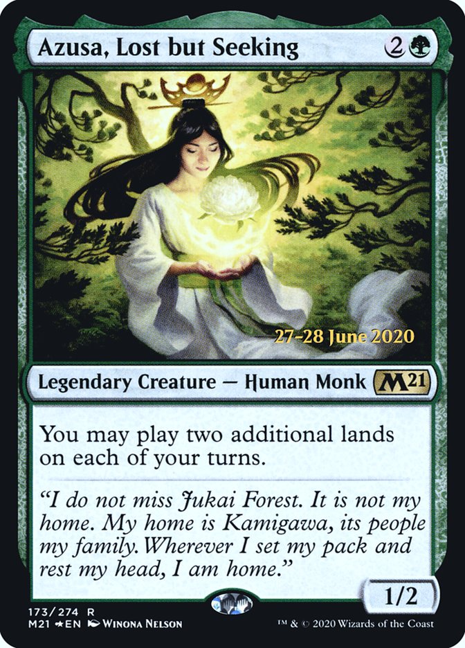 Azusa, Lost but Seeking [Core Set 2021 Prerelease Promos] | Boutique FDB TCG