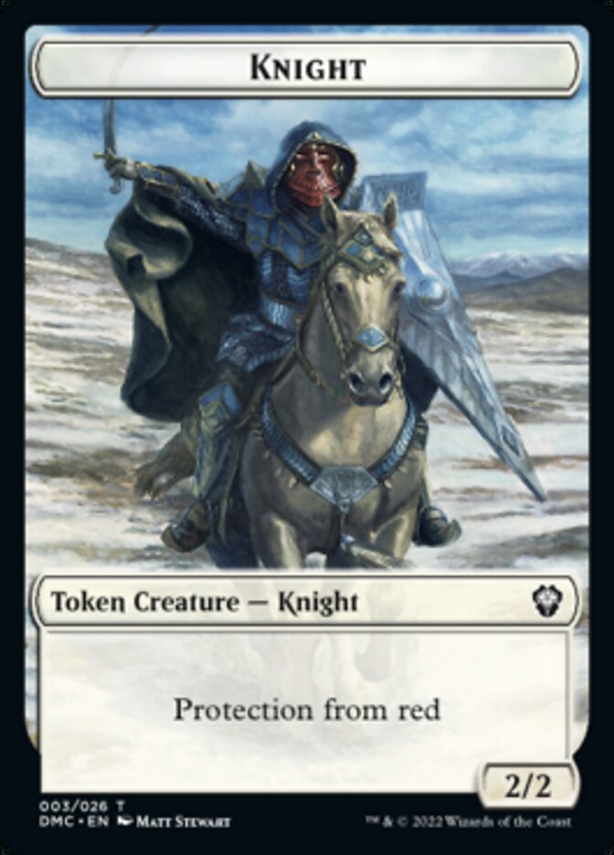 Zombie Knight // Knight Double-Sided Token [Dominaria United Commander Tokens] | Boutique FDB TCG