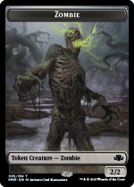 Zombie // Cat (003) Double-Sided Token [Dominaria Remastered Tokens] | Boutique FDB TCG