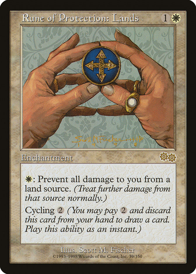 Rune of Protection: Lands [Urza's Saga] | Boutique FDB TCG