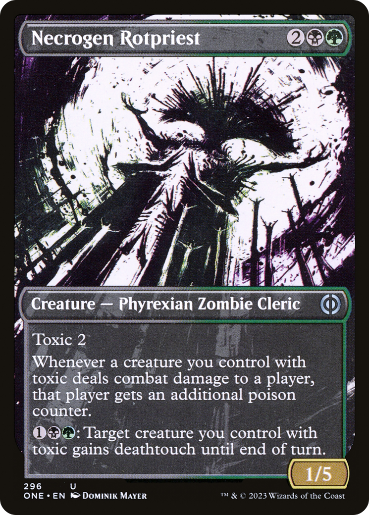 Necrogen Rotpriest (Borderless Ichor) [Phyrexia: All Will Be One] | Boutique FDB TCG