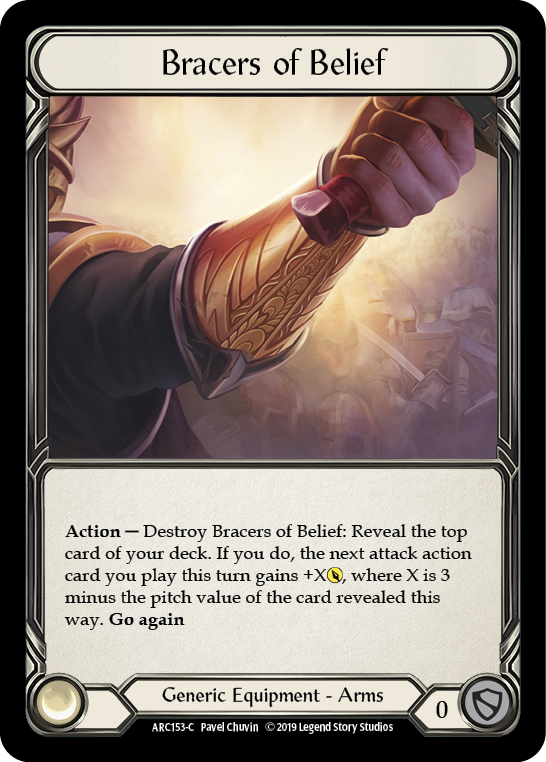 Bracers of Belief [ARC153-C] (Arcane Rising)  1st Edition Cold Foil | Boutique FDB TCG