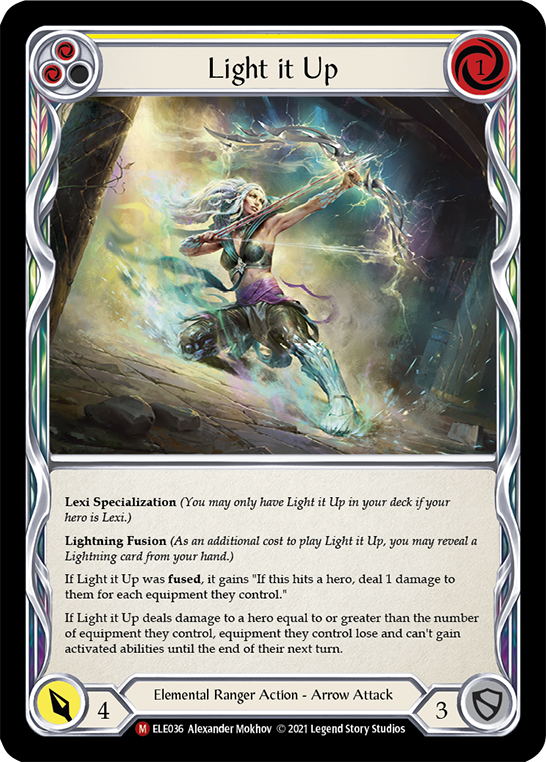 Light it Up [ELE036] (Tales of Aria)  1st Edition Rainbow Foil | Boutique FDB TCG