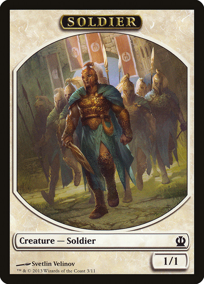 Soldier Token (3/11) [Theros Tokens] | Boutique FDB TCG