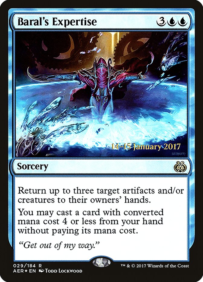 Baral's Expertise [Aether Revolt Prerelease Promos] | Boutique FDB TCG