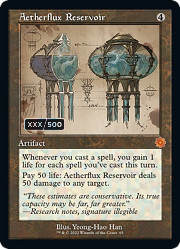 Aetherflux Reservoir (Retro Schematic) (Serialized) [The Brothers' War Retro Artifacts] | Boutique FDB TCG