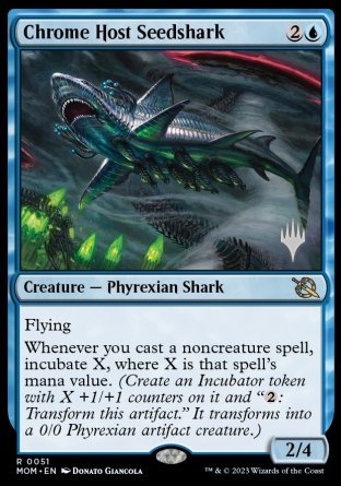 Chrome Host Seedshark (Promo Pack) [March of the Machine Promos] | Boutique FDB TCG
