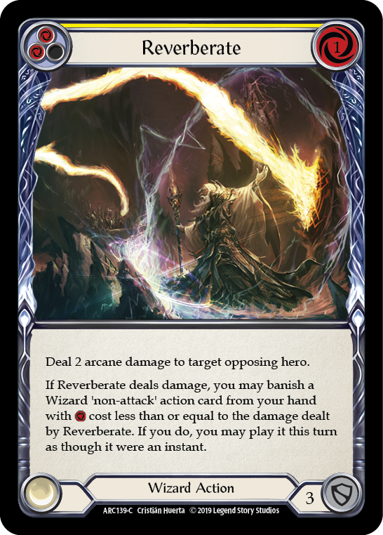 Reverberate (Yellow) [ARC139-C] (Arcane Rising)  1st Edition Normal | Boutique FDB TCG