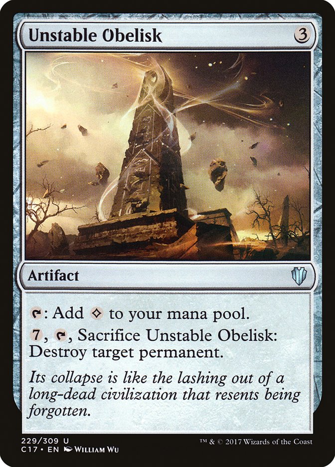 Unstable Obelisk [Commander 2017] | Boutique FDB TCG