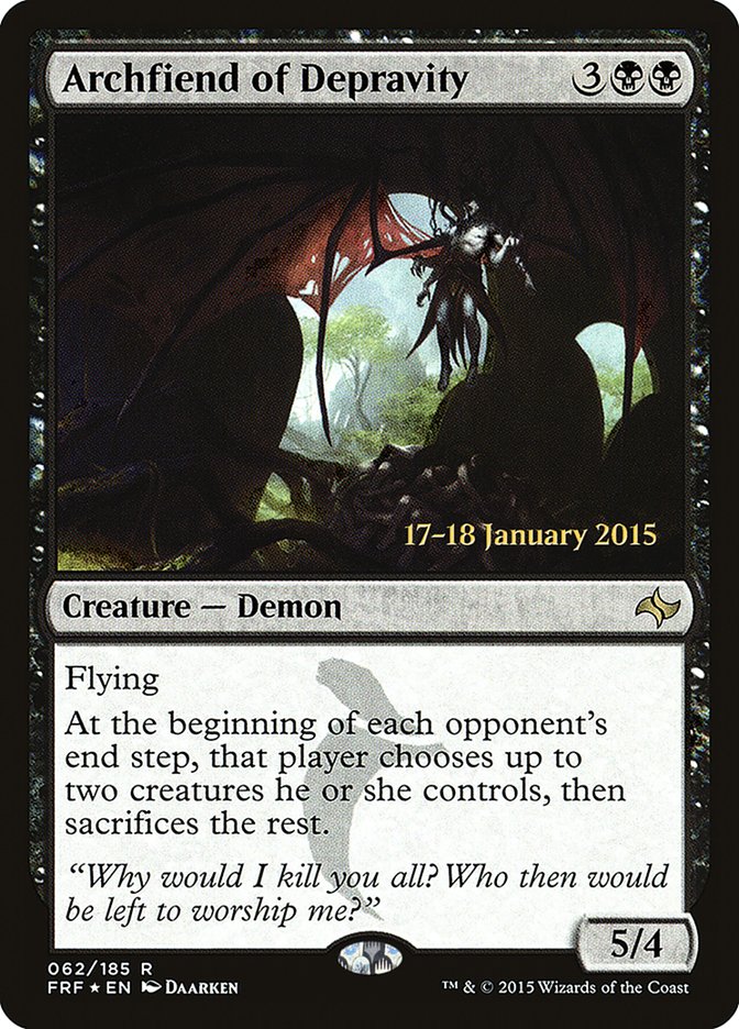 Archfiend of Depravity [Fate Reforged Prerelease Promos] | Boutique FDB TCG