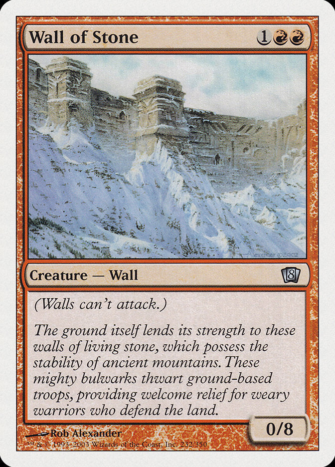 Wall of Stone [Eighth Edition] | Boutique FDB TCG