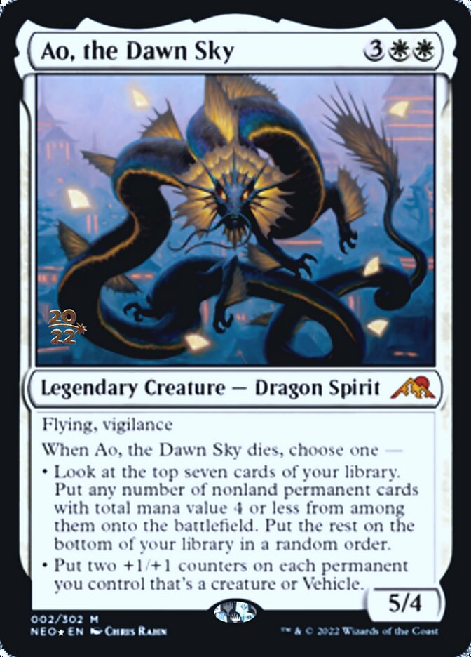 Ao, the Dawn Sky [Kamigawa: Neon Dynasty Prerelease Promos] | Boutique FDB TCG