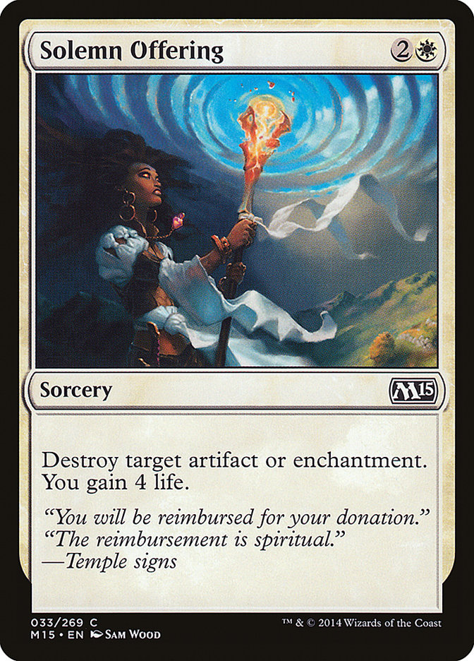 Solemn Offering [Magic 2015] | Boutique FDB TCG