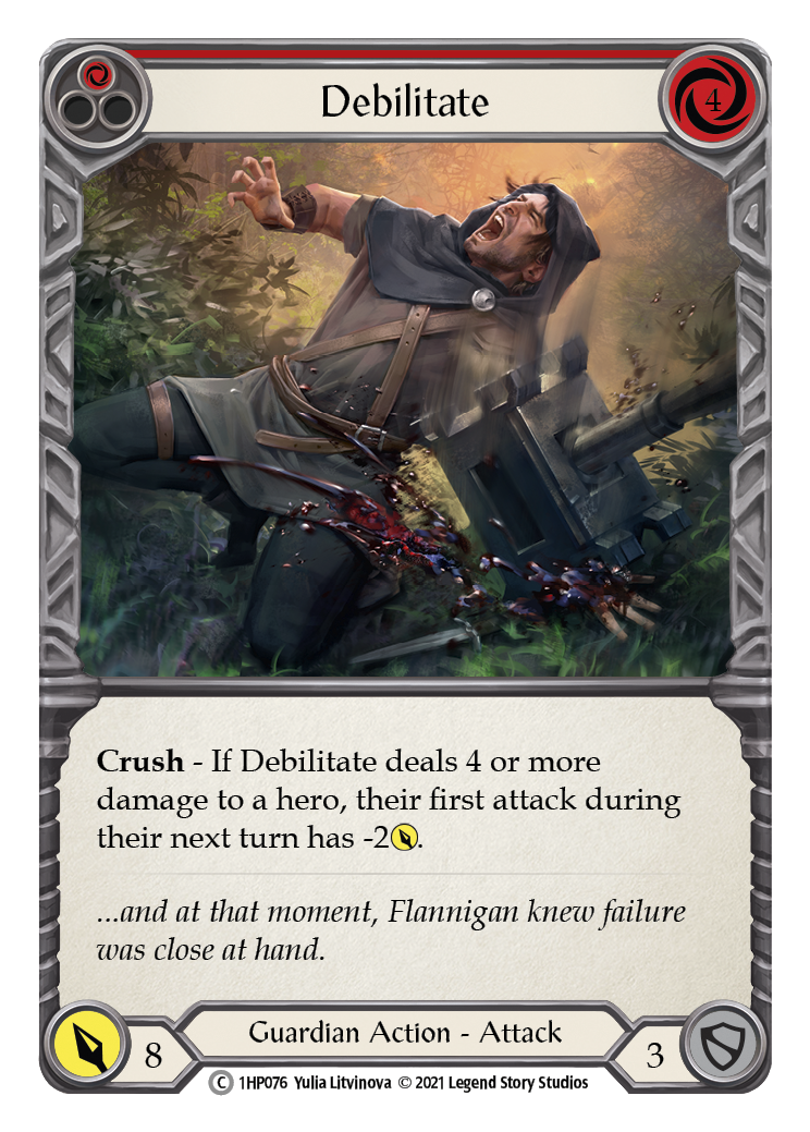 Debilitate (Red) [1HP076] (History Pack 1) | Boutique FDB TCG